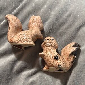Adorable Squirrel Ceramic Figurines